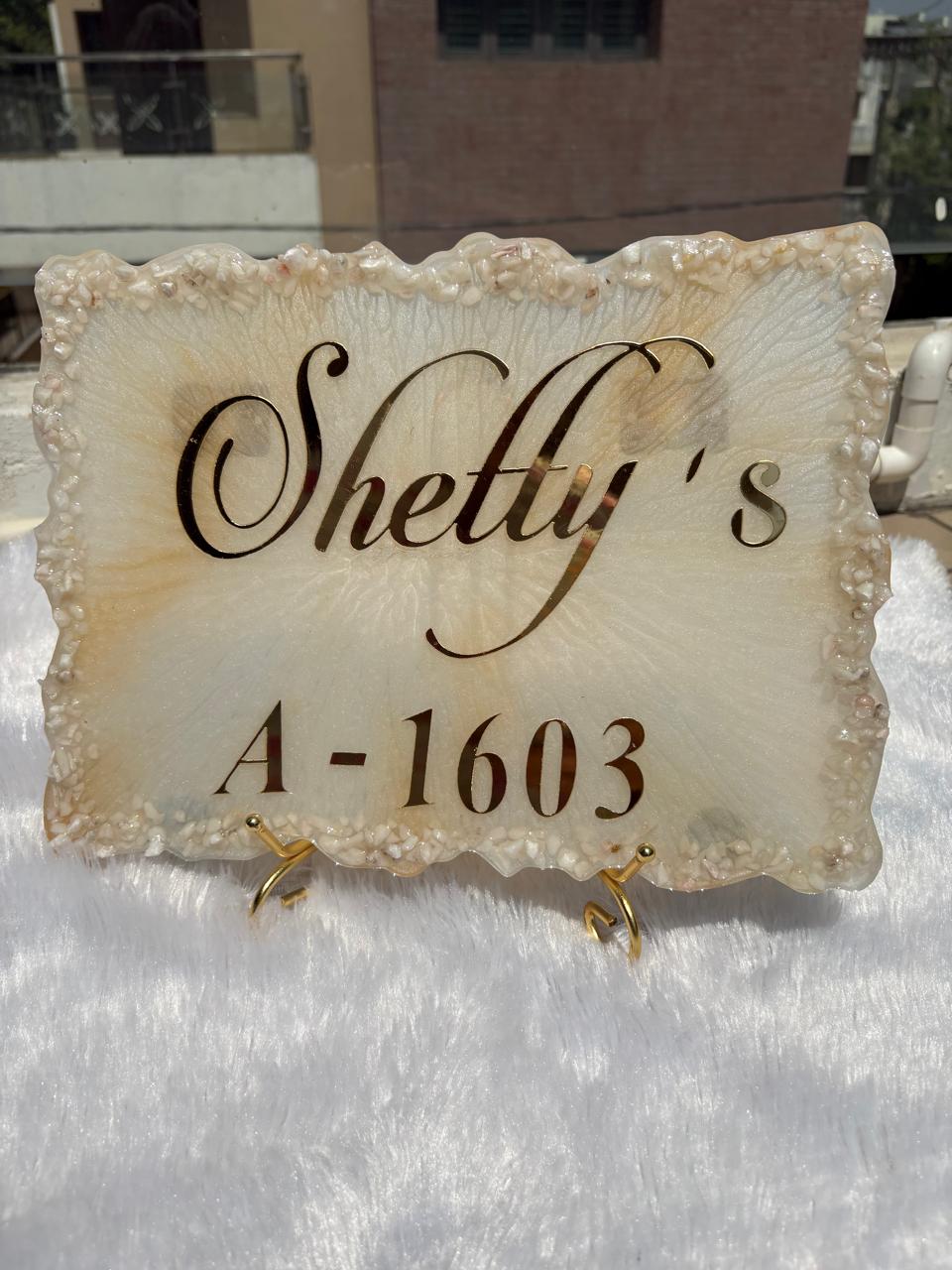 Custom resin name plate
