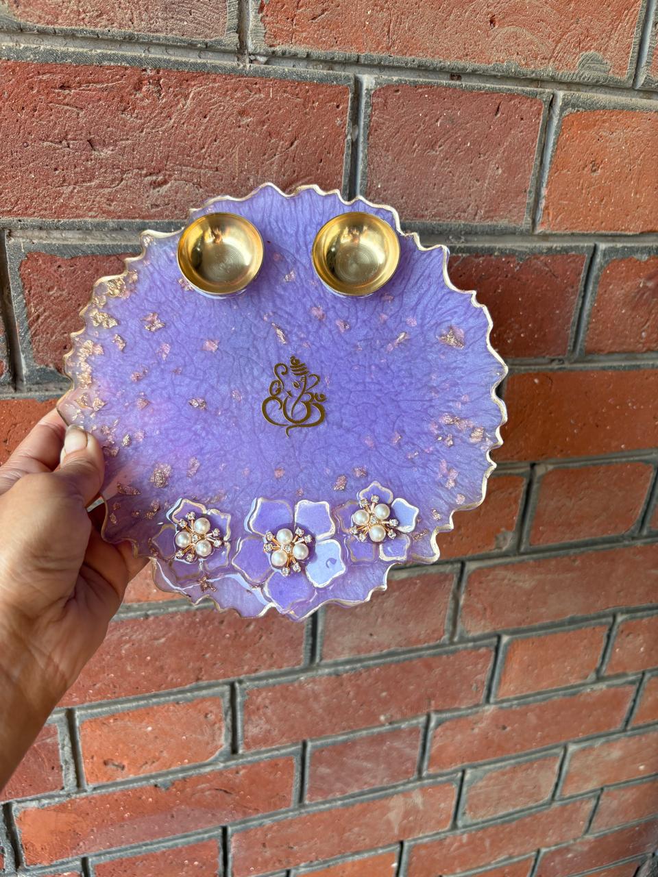 Resin pooja platter